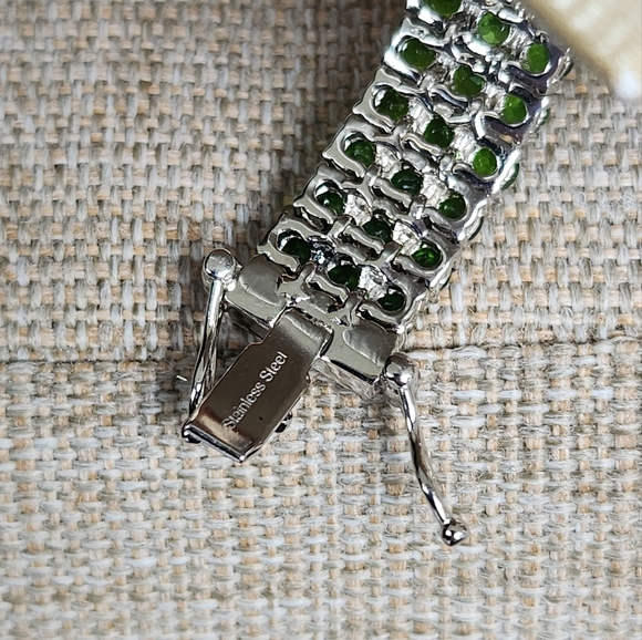 Chrome diopside tennis bracelet jtv - Picture 7 of 8